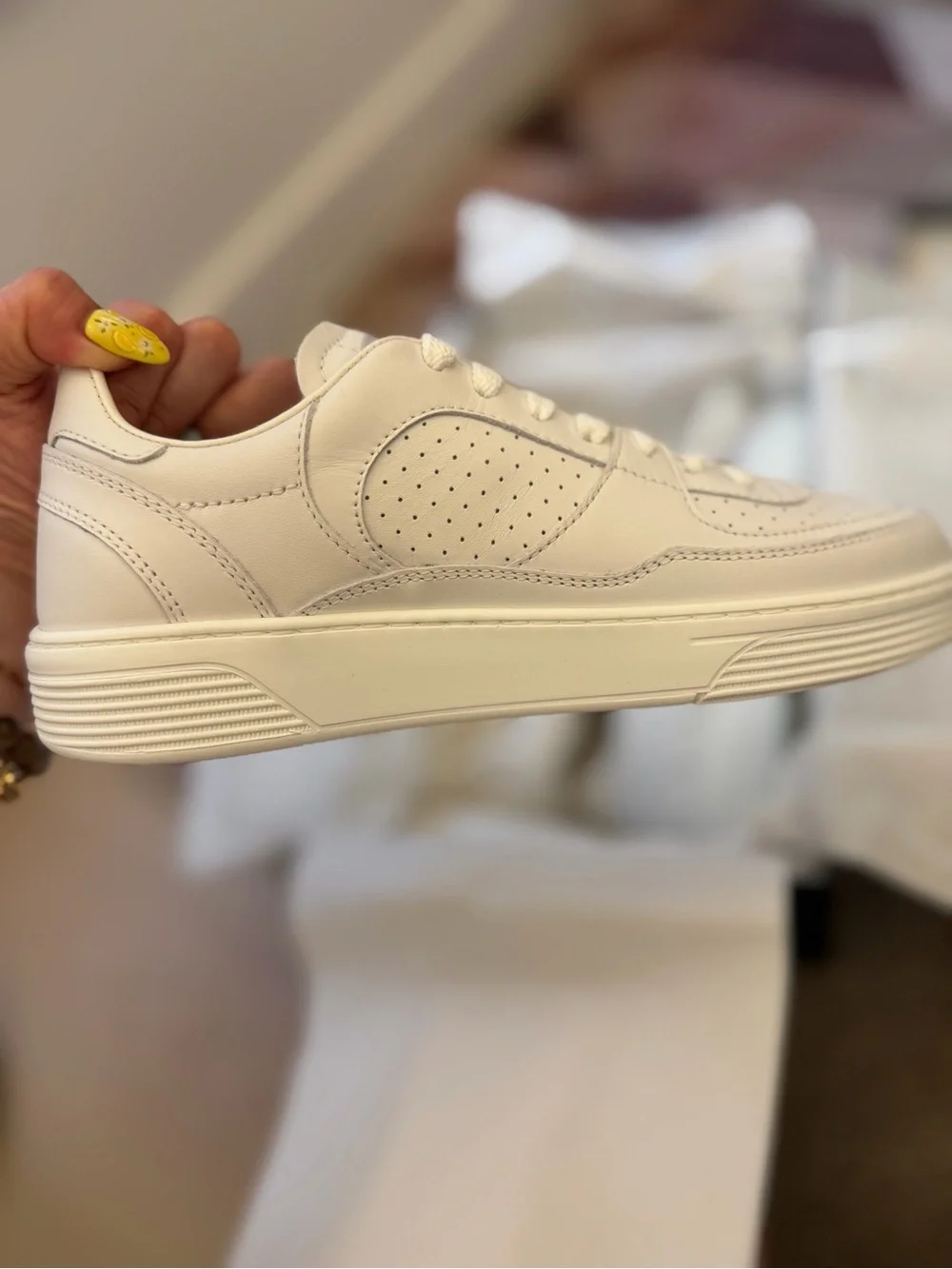 CHANEL Women’s Leather Low-Top Sneakers with CC Logo